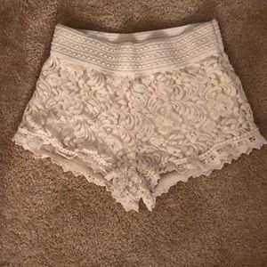 Cream/ off white lace shorts!(Large, fit like S/M)